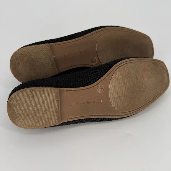 Lucky Brand Flats Women's Size 7.5 Black Daneric Knit Shoe Washable‎ - Picture 5 of 6